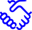handshake logo blue